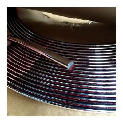 MA040 · 6x3.8mm Moldura Adhesiva Flexible · Color Cromado