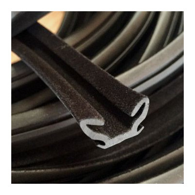 CR003 · 15x14.4mm Guía Cristal Flocada · Flexible · Caucho EPDM CR003 · 15x14.4mm Guía Cristal Flocada · Flexible · Caucho EPDM