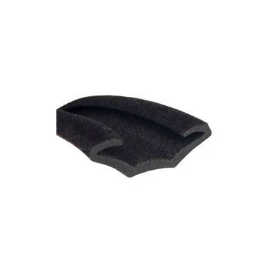 CR004 · 25x7.5mm Guía Cristal Flocada · Flexible · Caucho EPDM