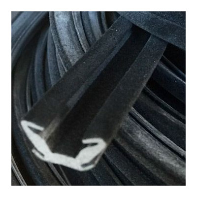 CR011 · 14x13.5mm Guía Cristal Flocada · Flexible · Caucho EPDM CR011 · 14x13.5mm Guía Cristal Flocada · Flexible · Caucho EPDM