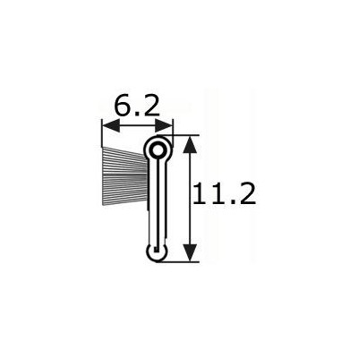 CR021 · 11.2x6.2mm Perfil Lamelunas Tejido · Tira semiflexible de 2 metros · Con metal interior