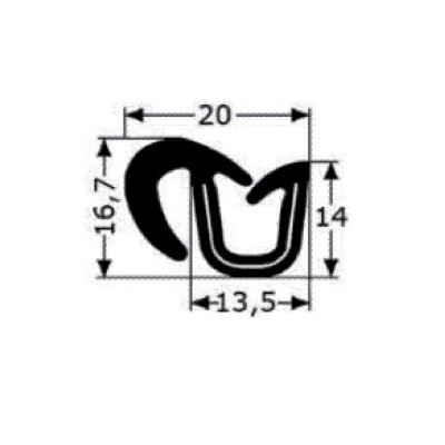 CR065 · 20x16.7mm Guía Cristal Ventanillas Renault