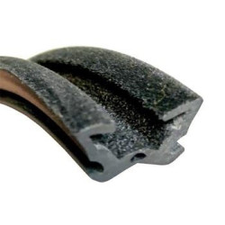CR001 · 15x10mm Guía Cristal Flocada · Flexible · Caucho EPDM