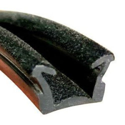 CR002 · 14x12.5mm Guía Cristal Flocada · Flexible · Caucho EPDM