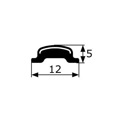 CR060 · 12x5mm Junquillo cromado para contornos · Clásicos Seat y Renault