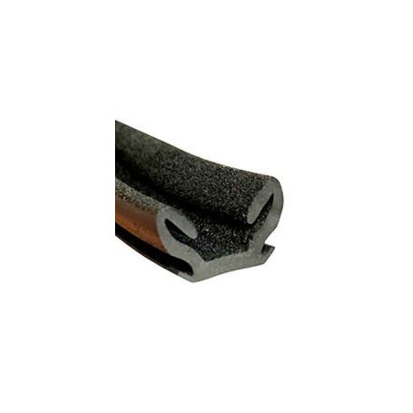 CR003 · 15x14.4mm Guía Cristal Flocada · Flexible · Caucho EPDM