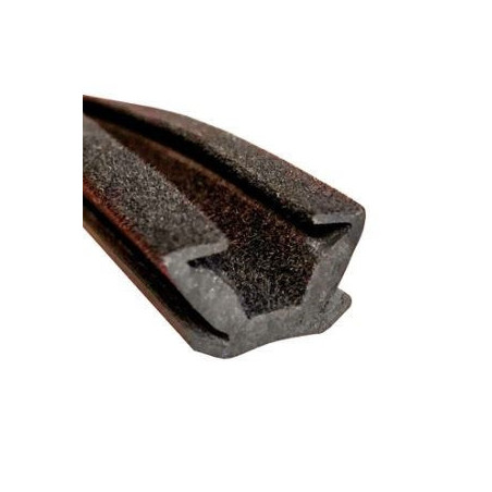 CR011 · 14x13.5mm Guía Cristal Flocada · Flexible · Caucho EPDM